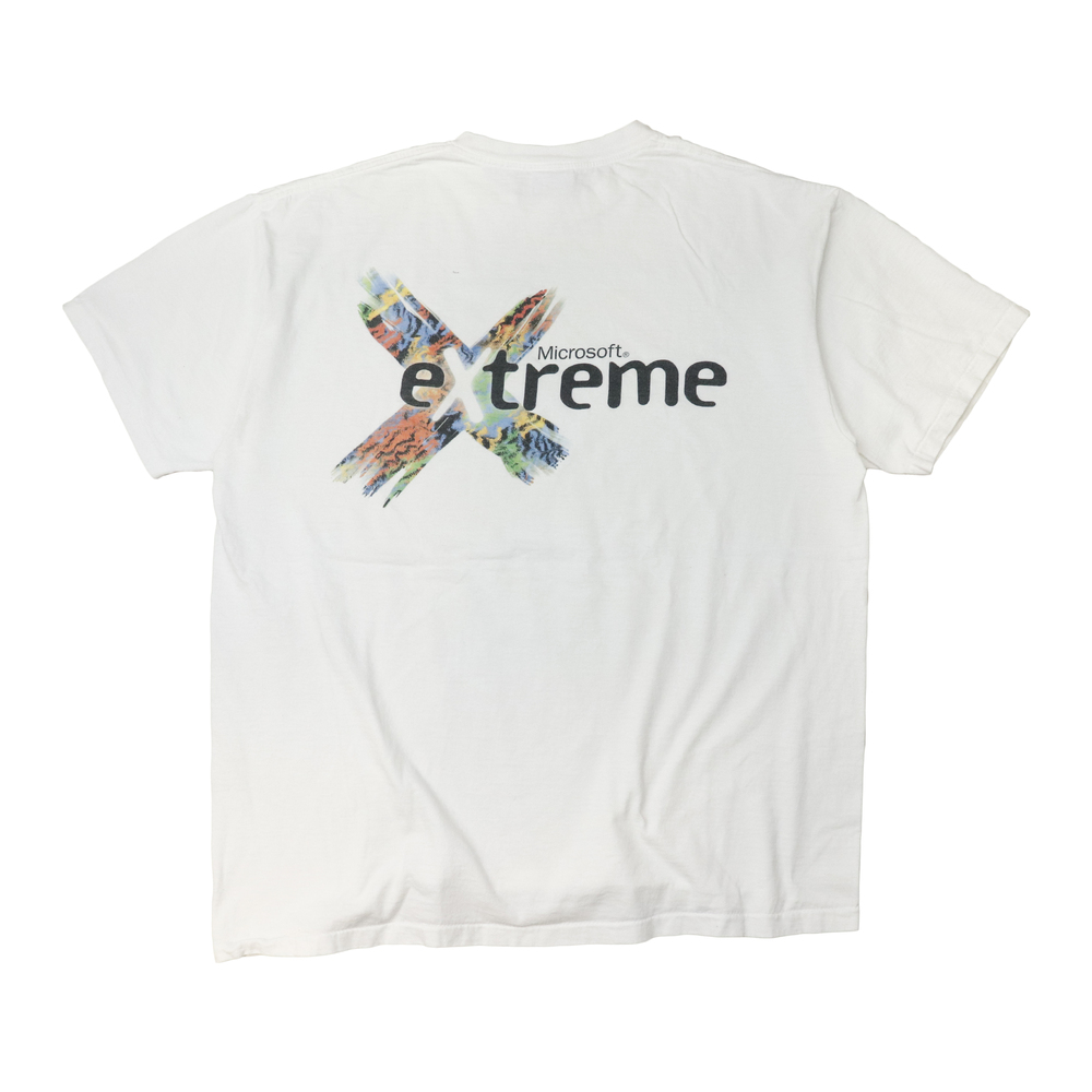 Vintage Microsoft Extreme Graphic Computer 90s T-Shirt Size XL